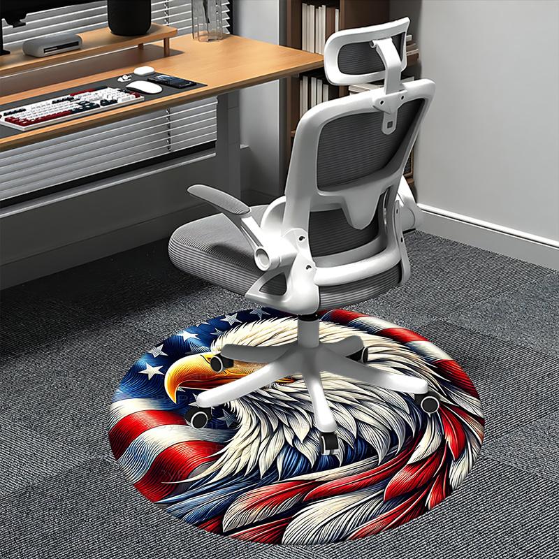 

American Flag Eagle Chair Mat - Round Carpet for Home Decor, Office, Living Room, Bedroom, Gift Idea0222b 80cm