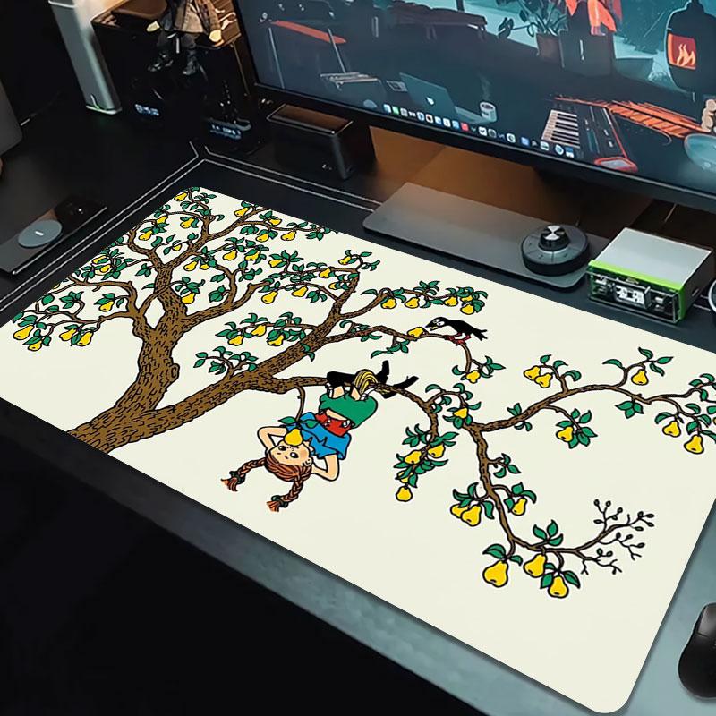 Pears Upside Down Large Size Mouse Pad Large Gaming Table Cushion Nonslip Laptop Tablet Big Mousepad Xxl Mat Mini Pc Playmat With Lock Edge