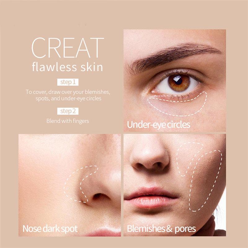 Concealer Pen Waterproof Full Coverage Concealer Long Lasting Face Scars Acne Cover Women Makeup Cosmetics Tool