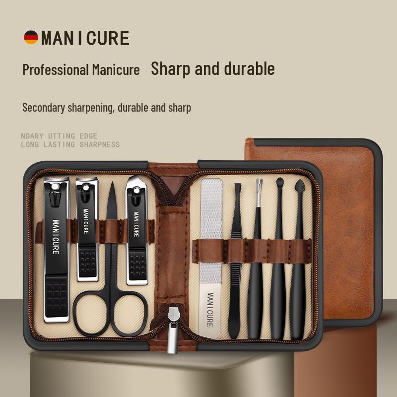 High-End Angled Beak Nail Clipper & Cuticle Tool Set