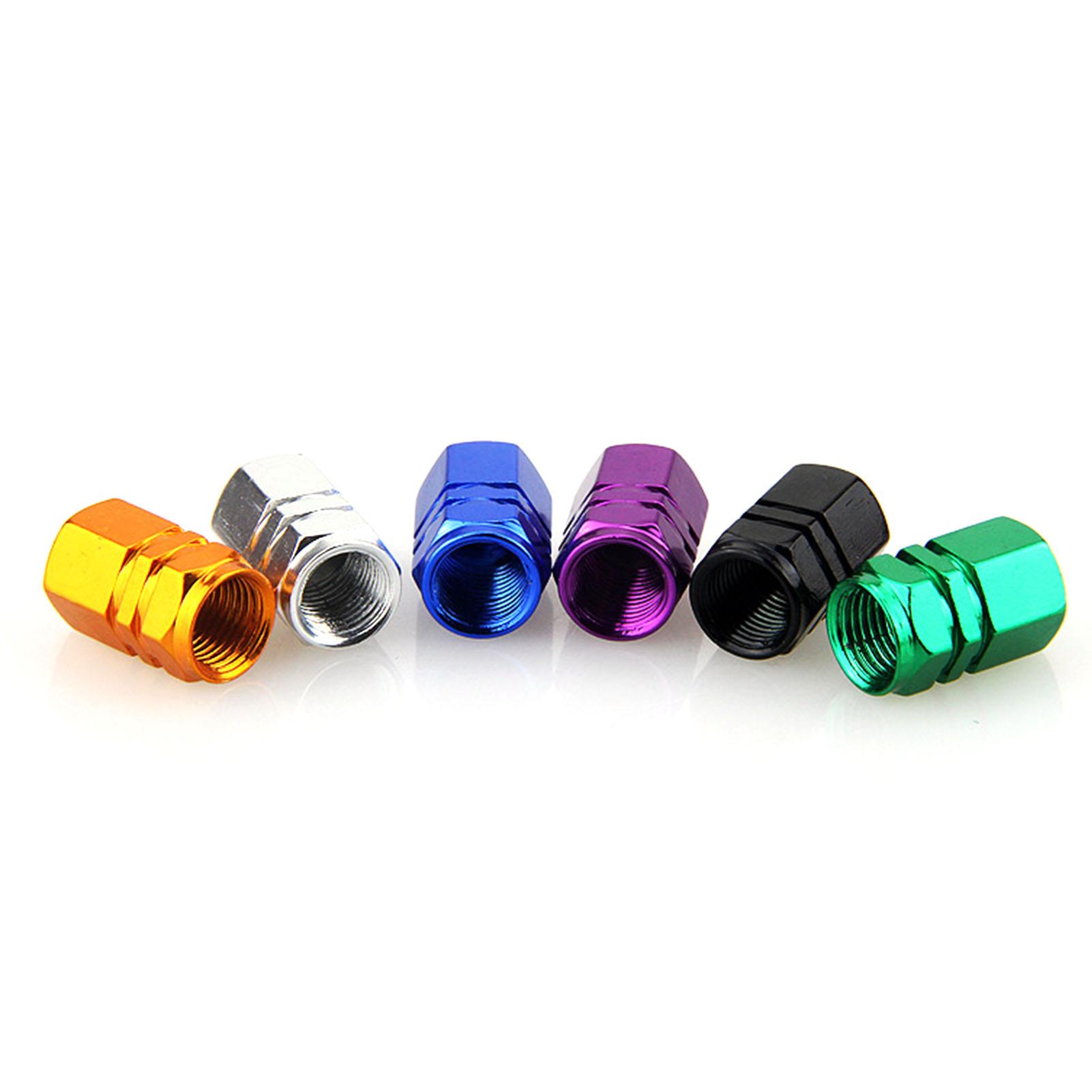 

4 шт. Колпачки на ниппель шины Алюминиевые Герметичные Компактная структура Колпачки на ниппель колеса для автомобиля Разноцветные(случайный