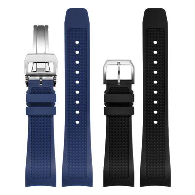 Gumový pásek na hodinky 22mm pro iw-c IW390502 IW390209 pásek na hodinky vysoce kvalitní skládací spona na hodinky Zahnutý konec pásek na hodinky