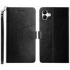 For Samsung Galaxy A06 4G Case with Wrist Strap Y Shaped Lines Imprint Leather Phone Cover