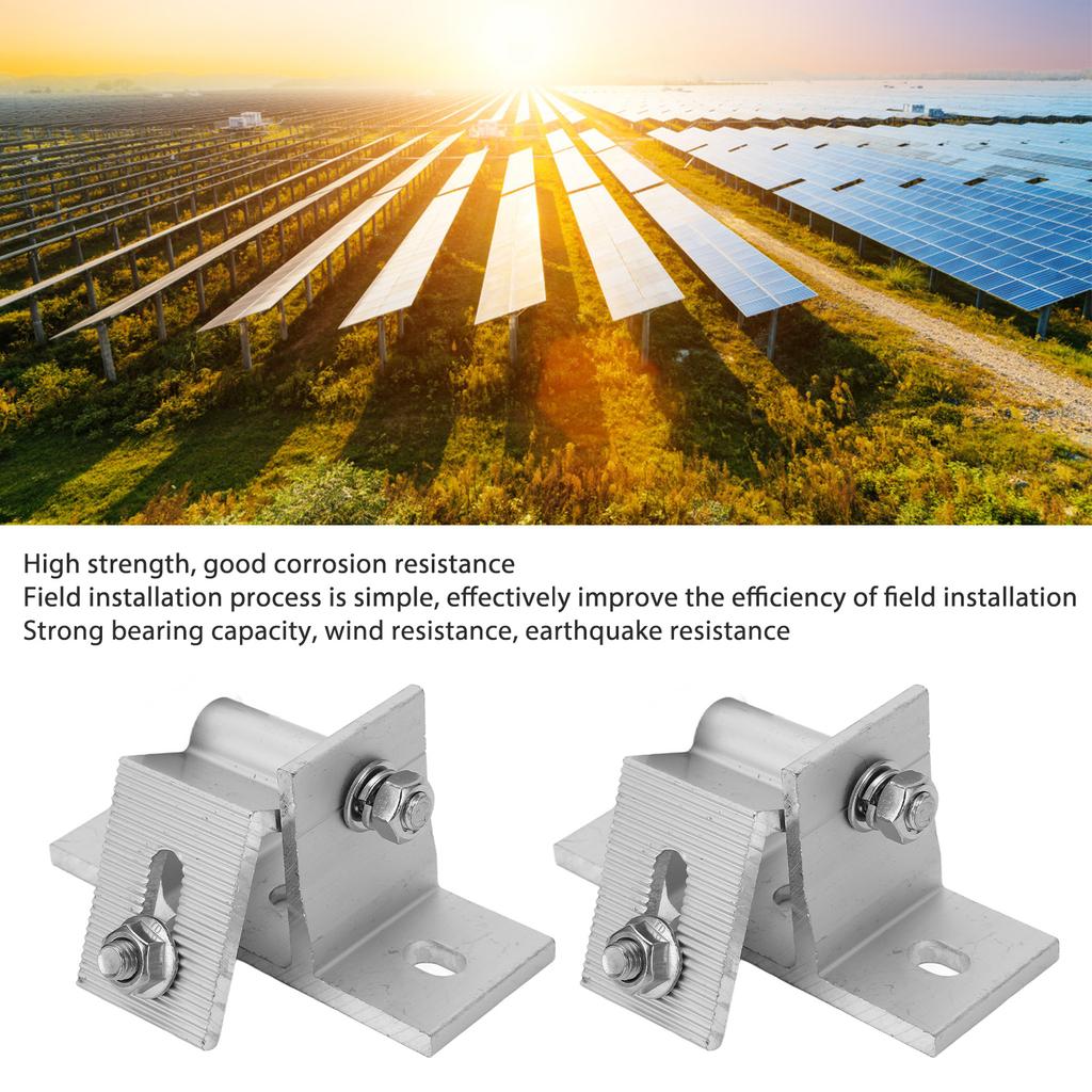 Solar PV Bracket Front Foot Solar Panel Mounting Bracket Foot Strong Bearing Capacity Easy Installation 4 Set Rustproof for Roof