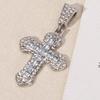 Hip Hop Zircon Cross Necklace: Versatile Titanium Steel Pendant Choker