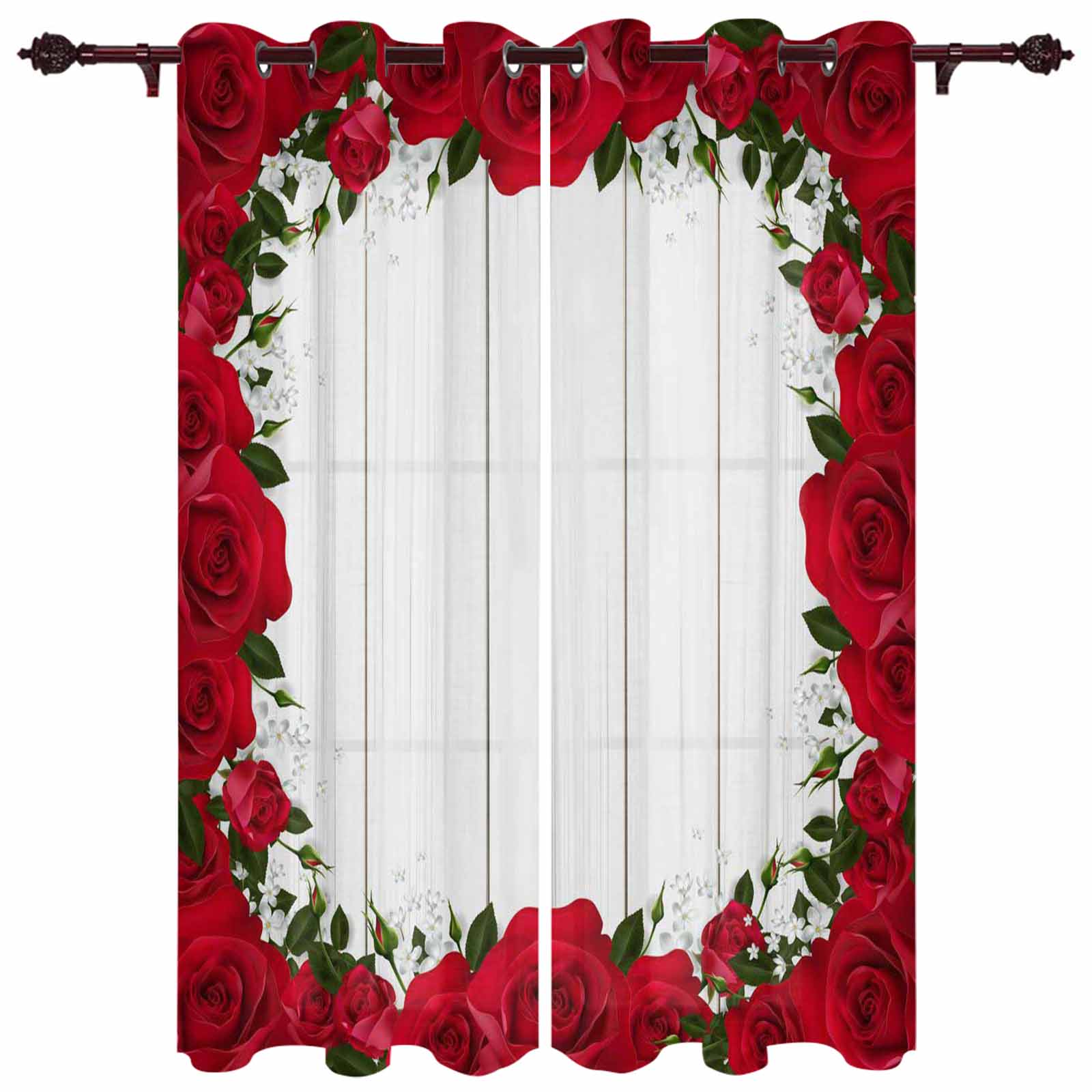 Роза Цветок Деревянная Доска Современные Шторы Для Окна Гостиной Спальни Шторы Жалюзи — фото 13