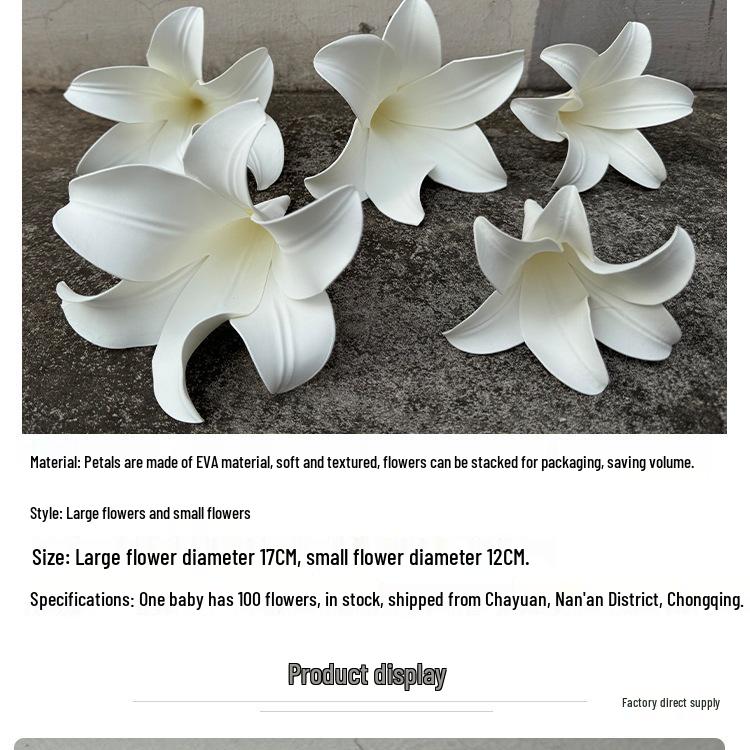 Hanging White Lily Garland for Weddings and Events