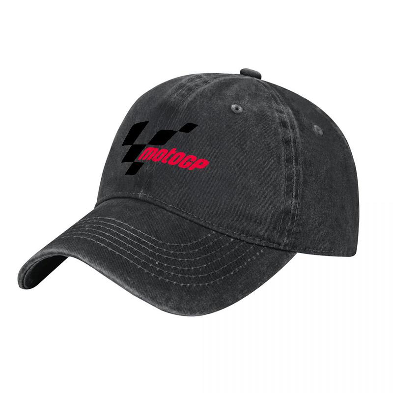 MOTOGP LOGO GEWASCHENE BAUMWOLLE BASEBALLKAPPE KLASSISCHE PASSFORM VERSTELLBARER HUT FÜR Unisex UND Frauen SPORTFAN ACCESSOIRE SCHWARZ ROT DESIGN