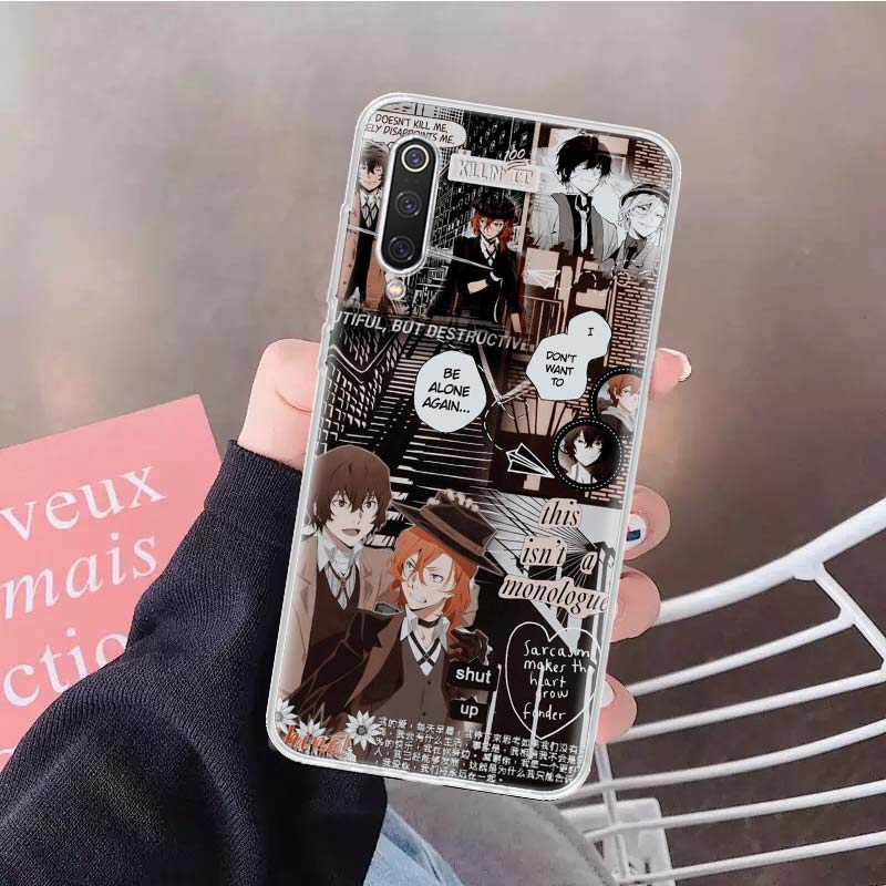 Bungo Stray Dogs Poster Soft Phone Case For Xiaomi Redmi Note 10 10S 9 9S 8 7 8T 11S 11T 11 Pro 9A 9T 9C 8A 7A Shell Cover Funda