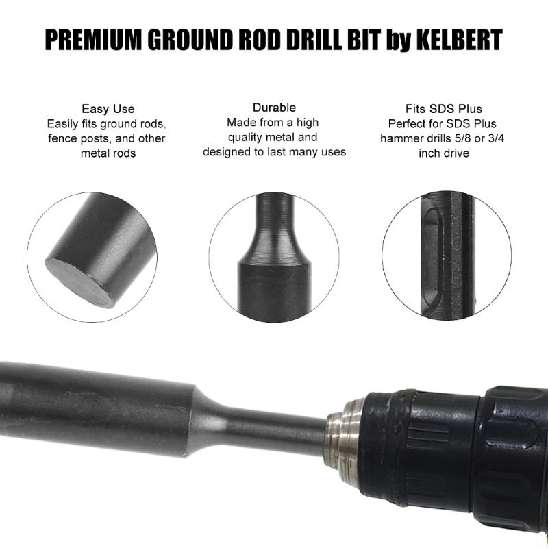 Martello Picchettatore per Aste di Terra SDS Plus per Aste di Terra da 5/8 di Pollice e 3/4 di Pollice Martello Picchettatore per Aste di Terra Acciaio Picchetti di Terra Martelli Trapano