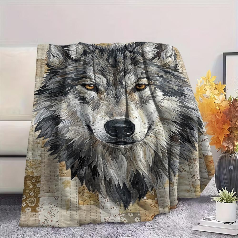 1PC Art Print Decor Print FlAannel Blanket, High quality Comfortable for All Seasons, Home Decor, Warmth and Comfort