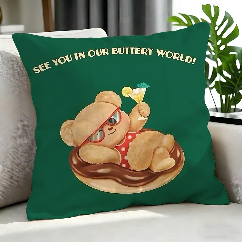 Cartoon BButterbeared Cushion Cover Cushion Cover Set Pcs x x x Pillowcase Decorative Sofa Home Decor