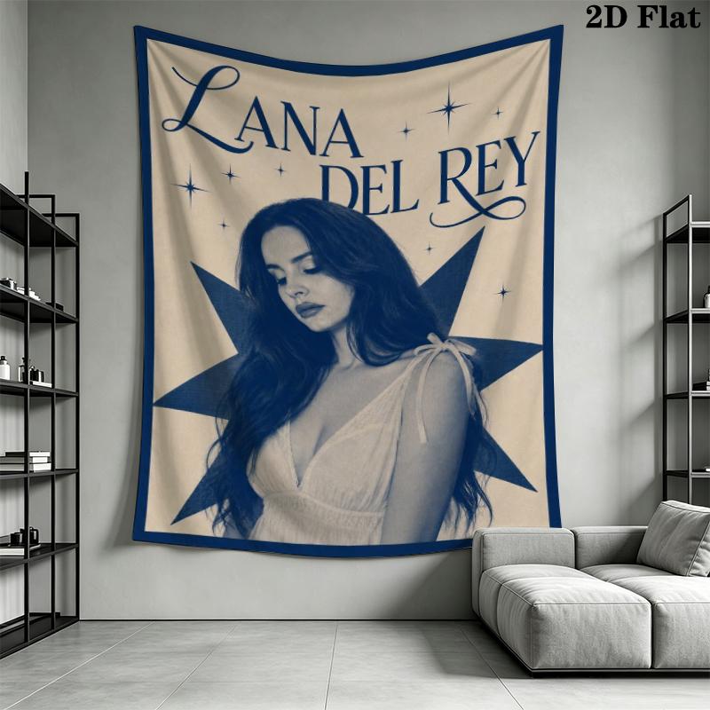 Lana Del Rey Wandteppich Ästhetisches Wandbehang Gedruckter Stoffdecke Dekorative Wandteppiche für Schlafzimmer Wohnzimmer Heimdekoration