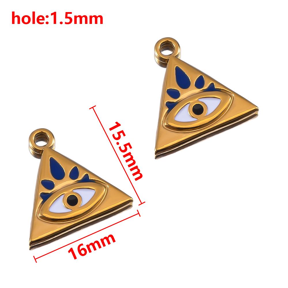 

2pcs Stainless Steel Ocean Pendant Enamel Beach Sea Star Sun Evil Eye Charms for DIY Earring Necklace Jewelry Findings Supplies 2pcs