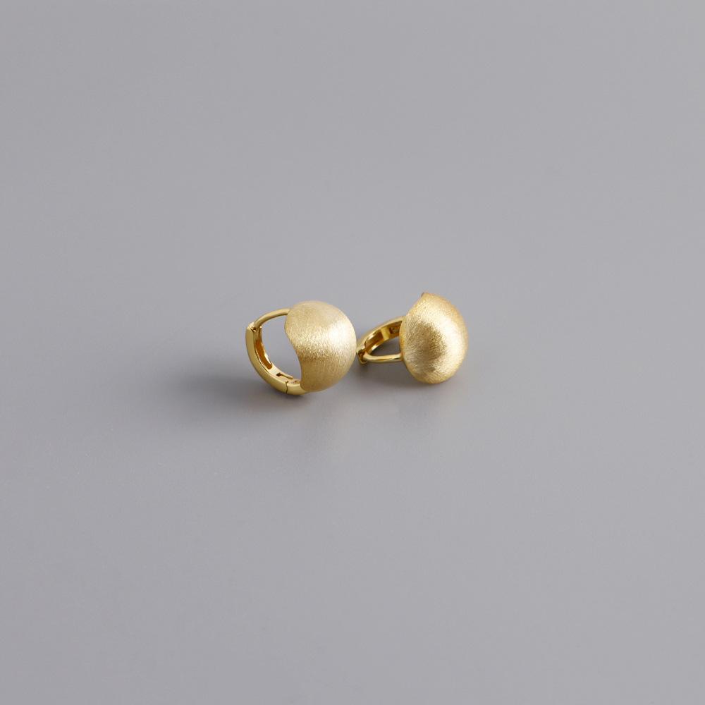

Trendy Simple 925 Silver Ball Shape Earrings for Women Girl Gold Minimalist Earrings золотий