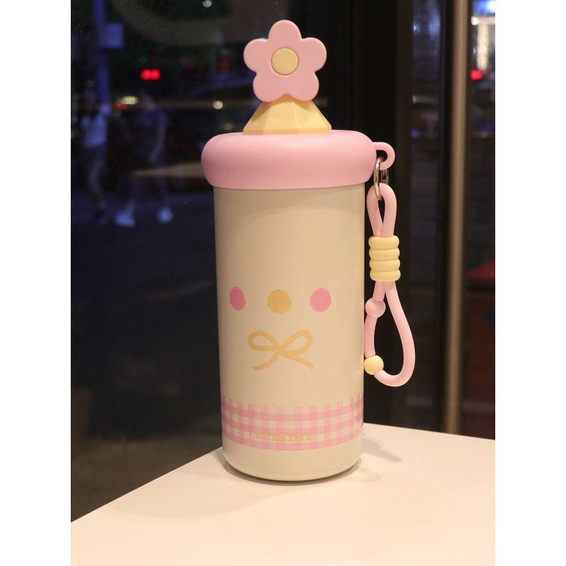 Insulated Cup with Large Capacity and Straw, Portable Water Bottle for Girls, Stylish 2025 New Model, Special Cup for Students Going to School