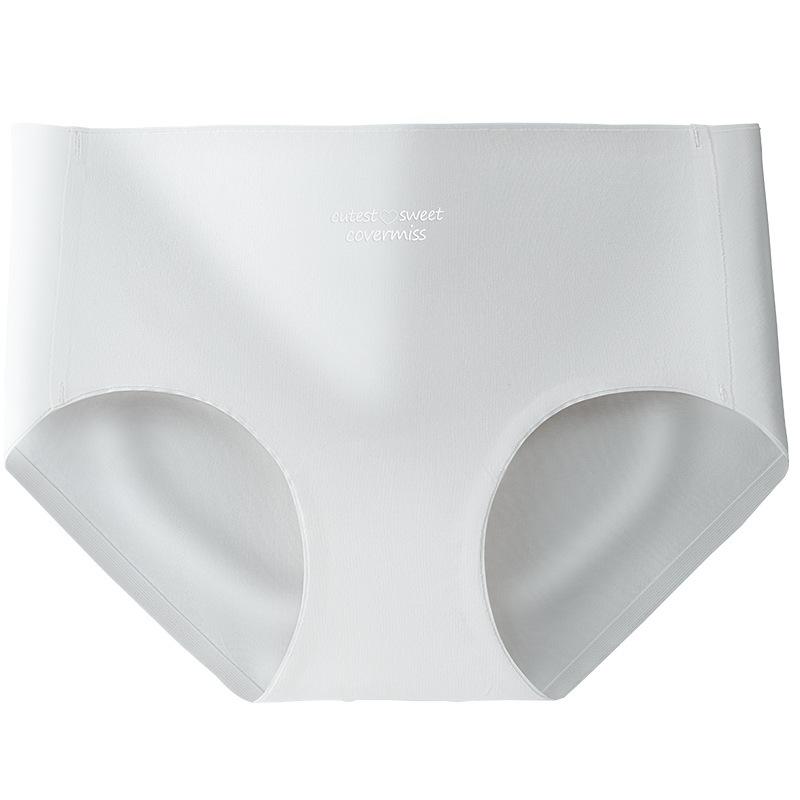 Ladies Spring and Autumn Pure Cotton 10A Antibacterial Extension Crotch No Trace Middle Waist Triangle Briefs