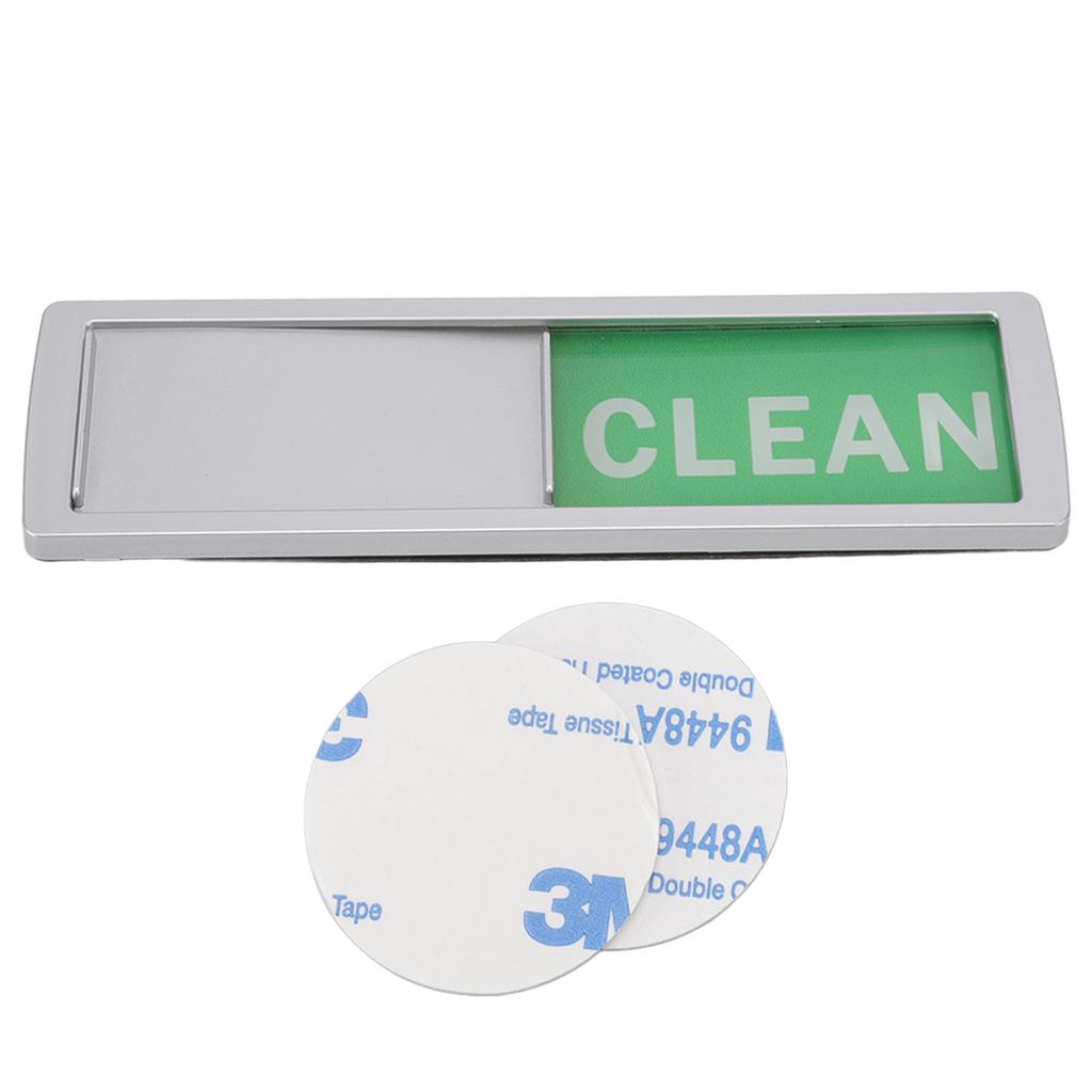 Dishwasher Magnet Easy To Read Clean Dirty Sign Indicator for Dishwasher With Double Sided Adhesive Tape Silver (Red