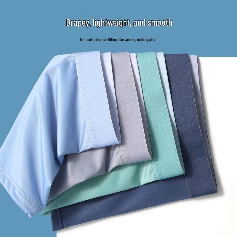 Men's Ice Silk Lightweight Briefs: Breathable, Youthful Comfort.