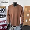 Heavyweight 300g Pure Cotton Long Sleeve White Basic T-shirt, Unisex Solid Color Base Layer