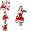 Christmas Santa Claus Costume Dress Backless And Strapless