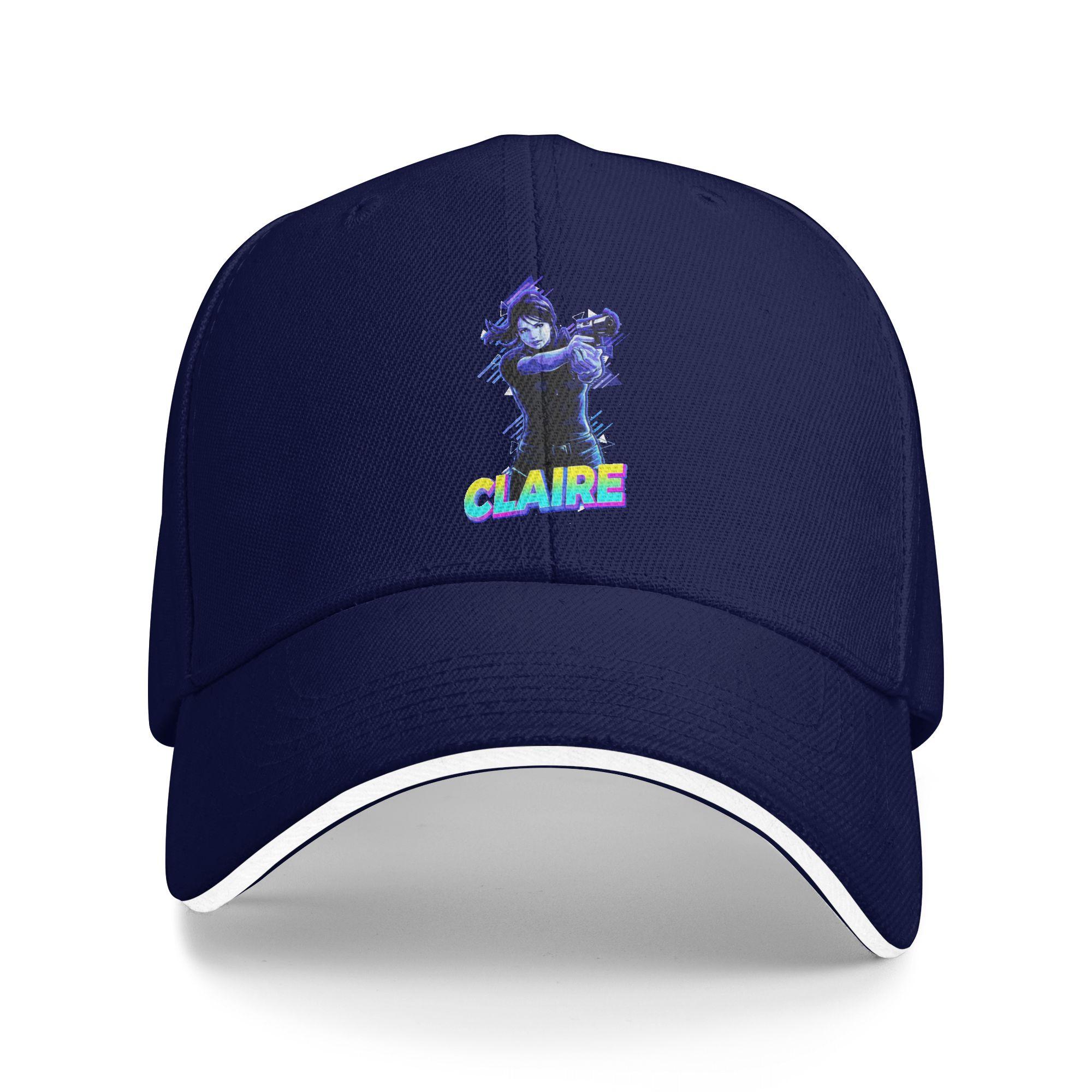 

Claire Redfield Residents Evils Baseball Cap y2k Funny Hip Hop Hats Summer Unisex-Teens Running Hippie Snapback Cap As Picture темно-синього кольору