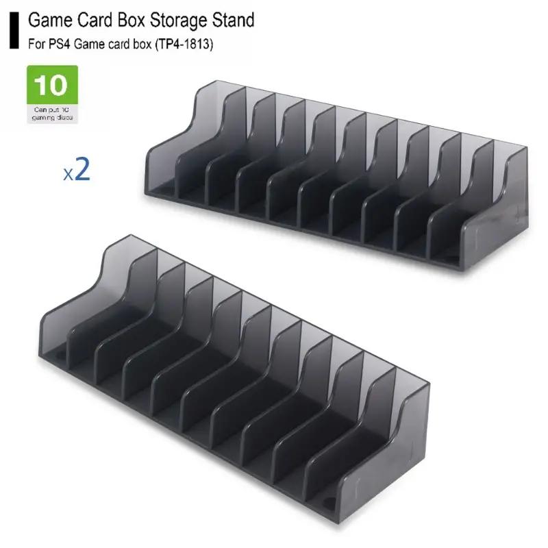 2 Pcs Playstation4 PS4 PS5 Game CD Discs Storage Display Stand Bracket Holder Accessories for PS4 Slim Pro Game Disk Box
