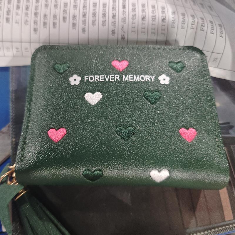 Women Wallet Ladies Mini Small Short Tassel Wallet Cute Girl Zipper Pu Leather Coin Purse Female Hand Wallet Purse