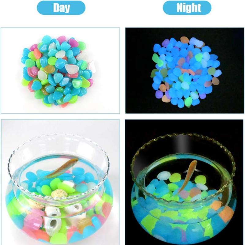 100 buc. Pietre luminoase care strălucesc în întuneric Pietre Pietre Roci fluorescente pentru rezervor de pești Acvariu Peisaj acvatic Decor acasă