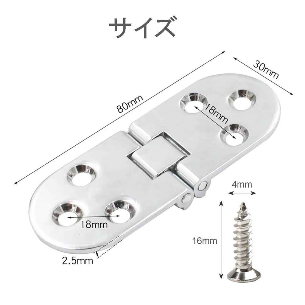 Scharniere, Tischscharniere, Türscharniere, Klappbar, 180°, Set mit 4 Stück, Schrauben enthalten, Abriebfest,