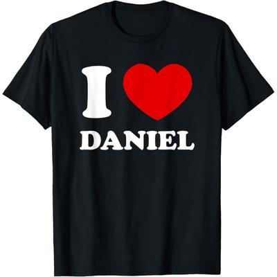 Miluji Daniela od Foxio Unisex-Dospělí Černé Tričko
