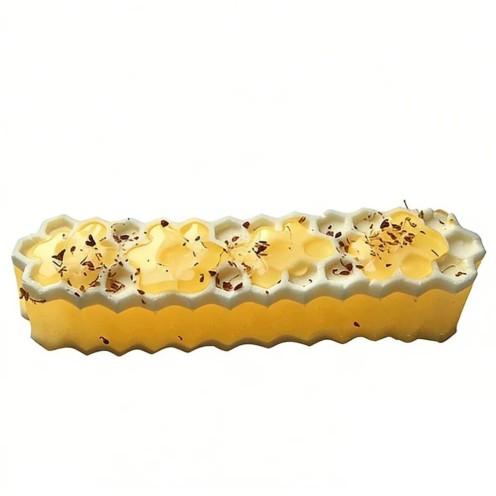 Honingraat Squishy Speelgoed Realistisch Voedsel Knijp Fidget Speelgoed Zacht Langzaam Rijzend Stressverlichting Decompressie Bureau Speelgoed Cadeau Kinderen Tieners beige