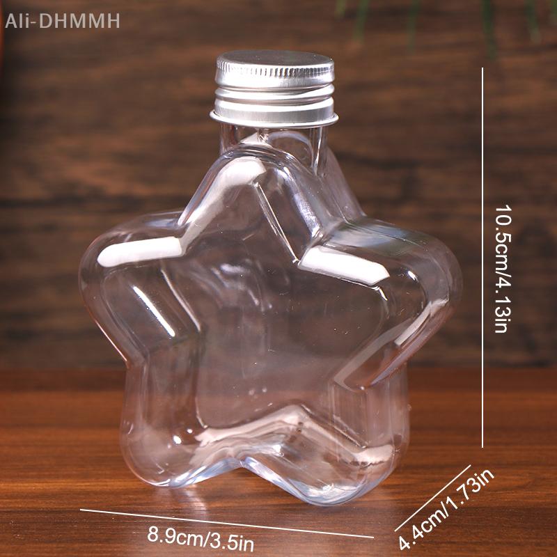 200ML Star Bottle; Cute Clear Plastic Design; Perfect for Tea, Coffee, and Water