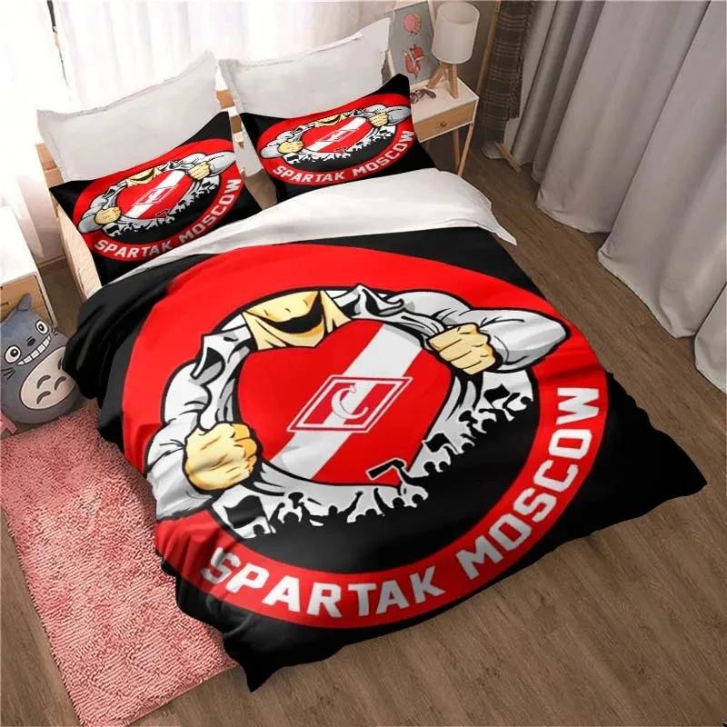 Spartak Moscow Bedding Set Boys Girls Twin Queen Size Duvet Cover Pillowcase Bed Kids Adult Fashion Home Textileextile