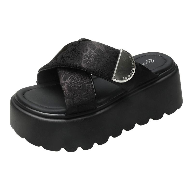 Beautiful Thick-bottomed Cool Slippers Female Summer Wear 5 Years Old New National Style Fairy Style Versatile with Skirt One-word Drag