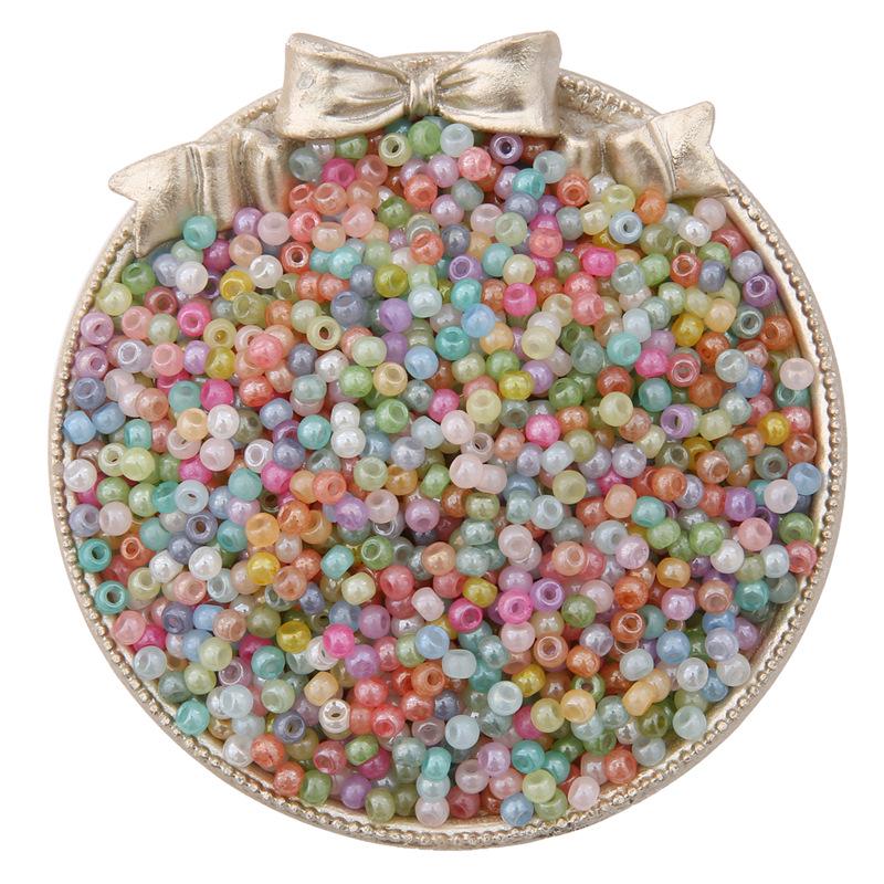 Handgefertigte Imitat-Jade-Creme-Millet-Perlen für DIY-Armbänder, Halsketten, Haarnadeln und Quasten