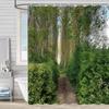 Shower Curtain Waterproof And Mildew-Proof 3D Digital Printing Plant Stone Printing Shower Bathroom Partition