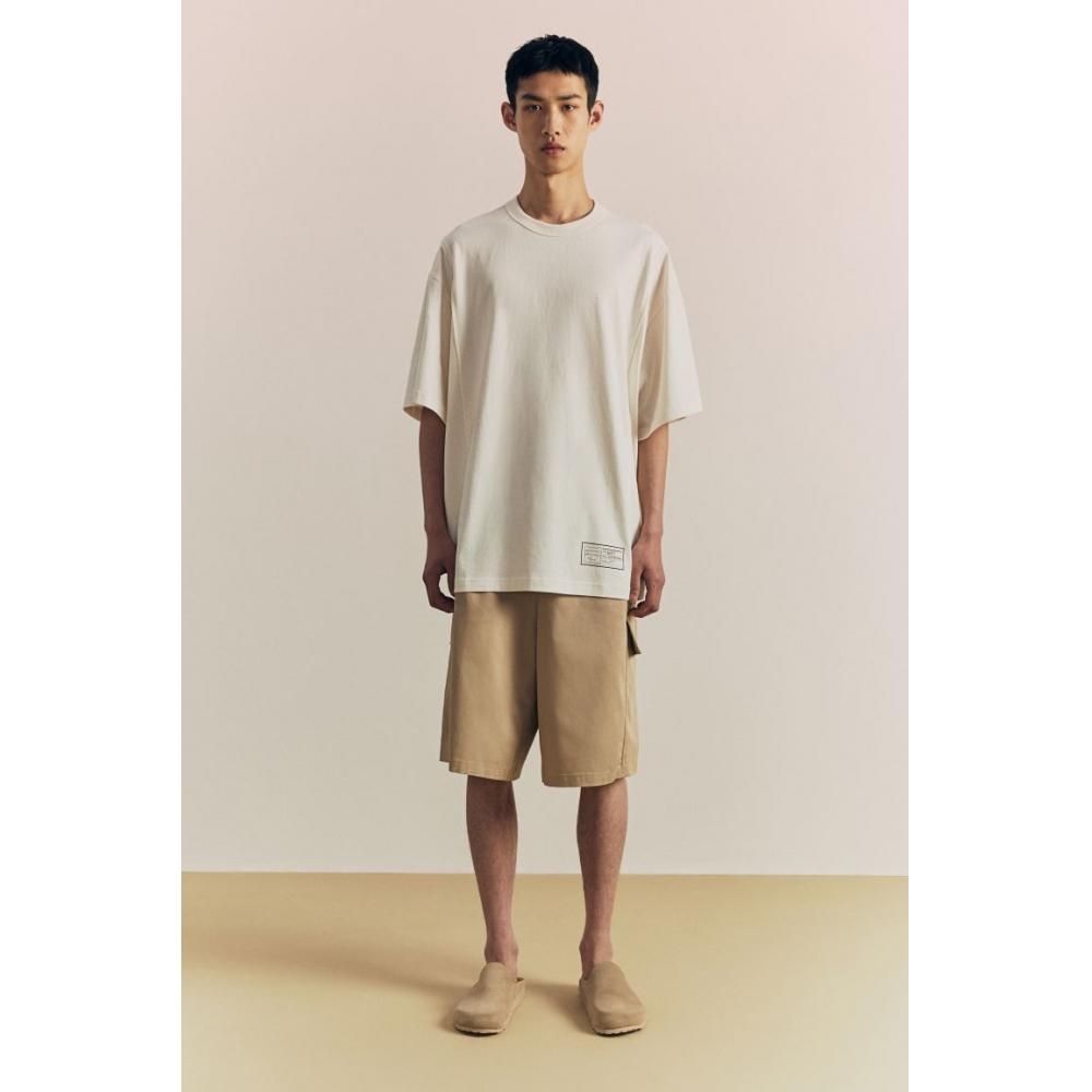 H M Loose FiT PrinTed T sHirT wHiTe