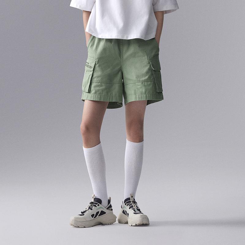 Li Ning CF Series Solid Color Casual Loose Fit Sports Shorts Women shorts Light-Green AKSU714-1