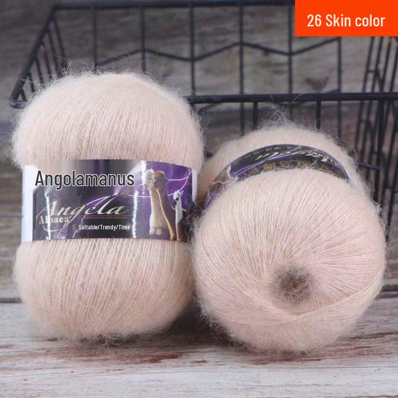 Angola Fine Mohair Yarn for Hand Knitting - Medium Fine Wool Yarn