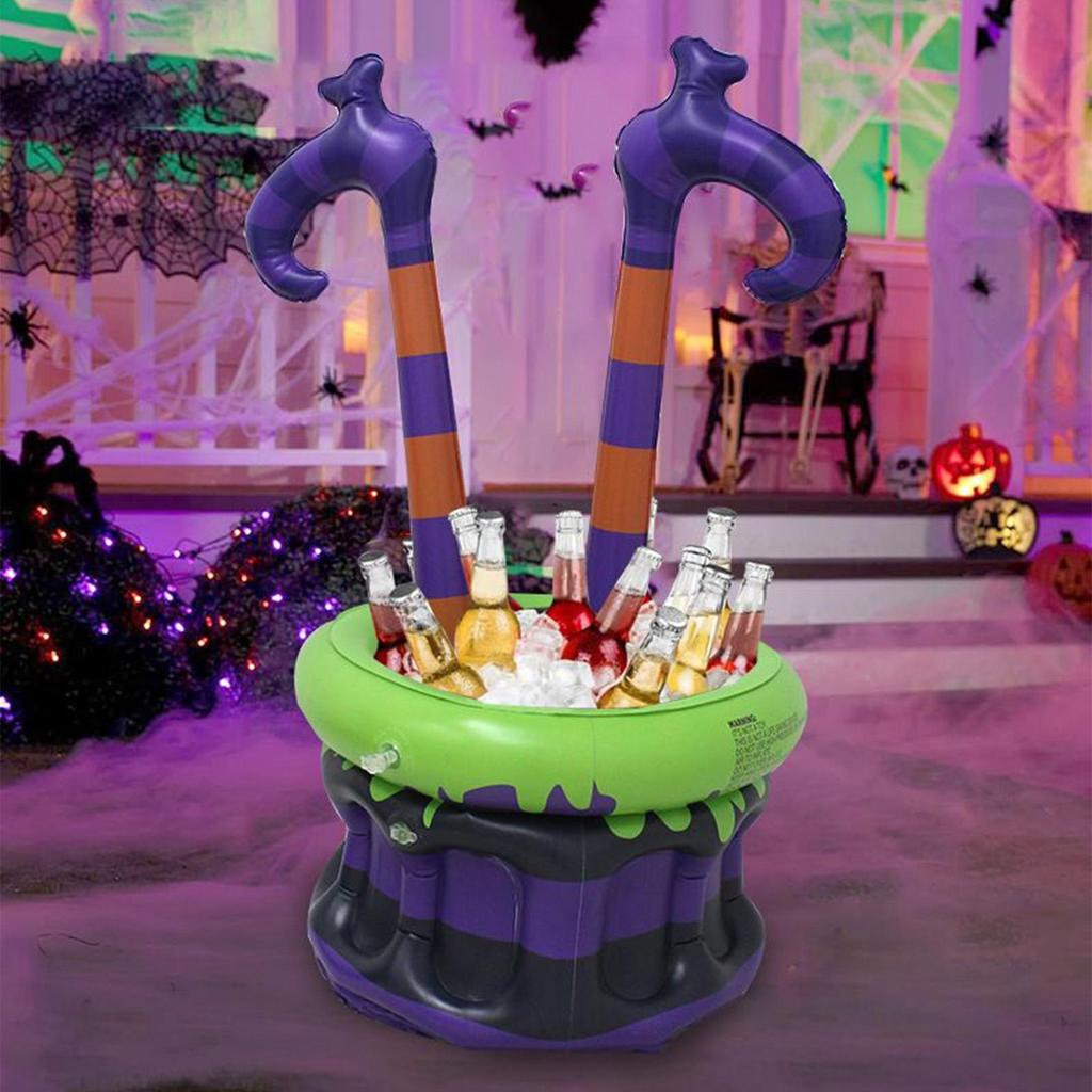 Blow Up Cooler For Parties Drinks Bucket Witch Pot Shape Portable Large Ice Bucket For Outdoor Cocktail Beach Birthday Parties