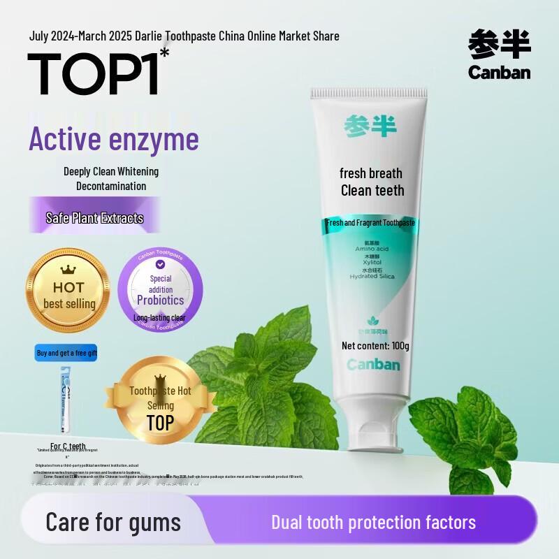 

Зубная паста Ban Enzyme для отбеливания и свежего дыхания