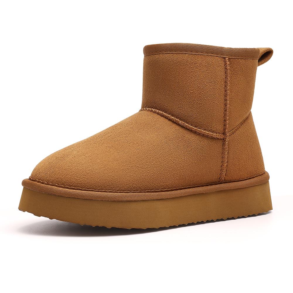 Fashion Smile PoP Winter Fur Platform Snow Boots Classic Women Short Boots Warm Waterproof Antiskid Snow Boots Home Ankle Women Boots