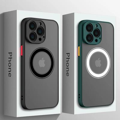 Luxusní matný magnetický kryt Magsafe pro iPhone 14 Plus 13 11 15 16 Pro Max 12 Mini XS XR X 15Pro iPhone 16 Armor MacSafe Cover