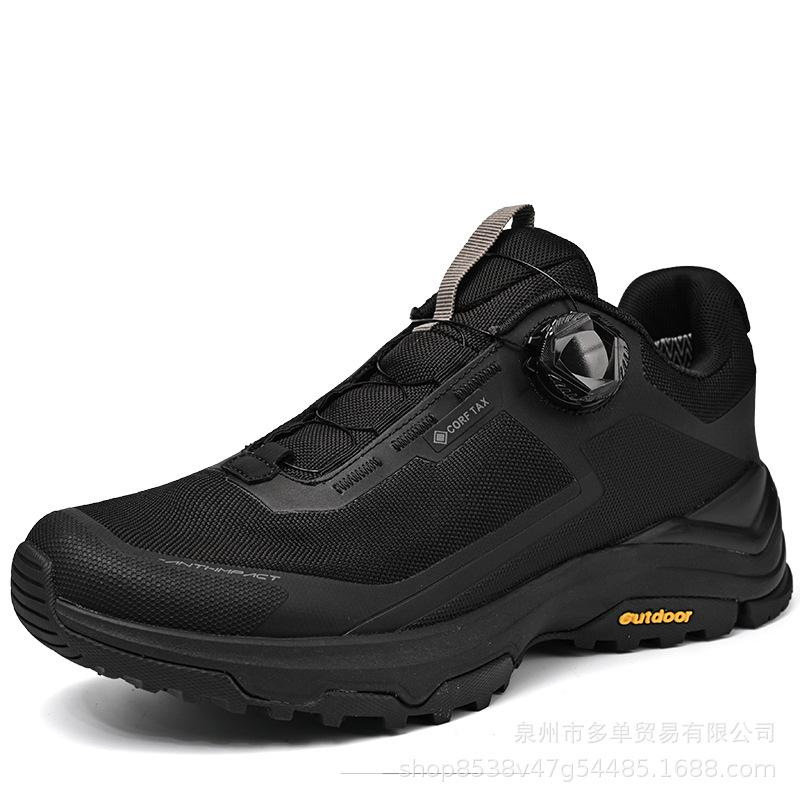 

New side rotating buckle low-top non-slip and wear-resistant cushioning mountaineering shoes outdoor off-road hiking sports running shoes 39