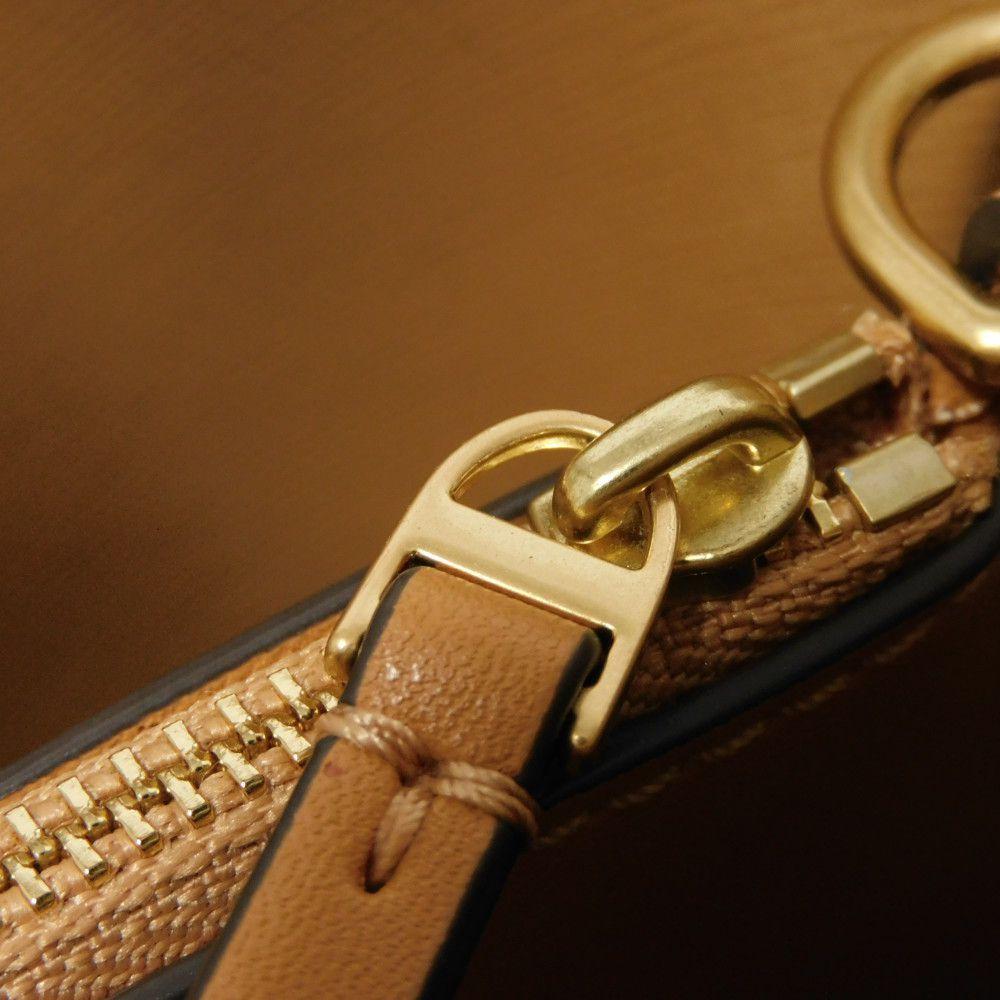 Used 10833 Perry Small Tote 161436 7924 Current Camel 2-Way Shoulder Bag Logo Ginger Shortbread Multi Women's from