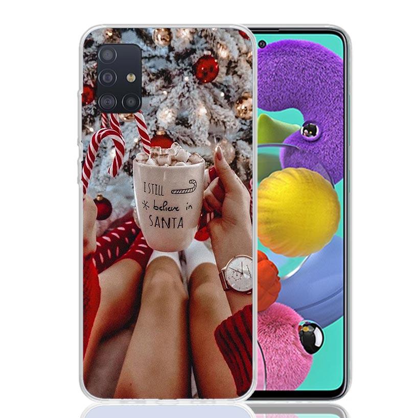 Winter Coffee Christmas Phone Case For Samsung Galaxy A52 A32 A22 A12 A02S A50S A30S A51 A31 AA71 Note 20 Ultra 10 S10 Plus Gala