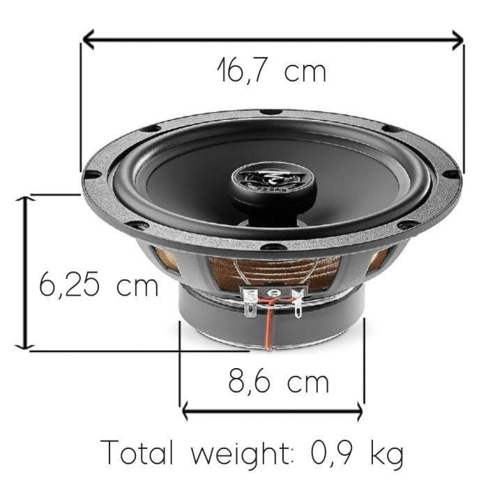 2 Enceintes Coaxiales 2 Voies FOCAL AUDITOR ACX-165 ACX165 16,5 Cm 165 Mm 6,5" De 60 Watt Rms 120 Watt Max 4 Ohm 91,5 Db, La Paire
