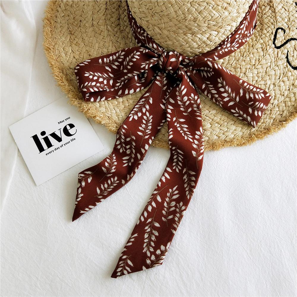 

Волшебный шарф с принтом, маленькие длинные шелковые шарфы для женщин, весенняя шапка для волос, шарф, пояс, лента, сумка, украшение, INS, женская шейная повязка 200CMX5CM