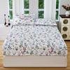 Floral Stain-Resistant Fitted Sheet & Pillowcase Set - Three Pieces